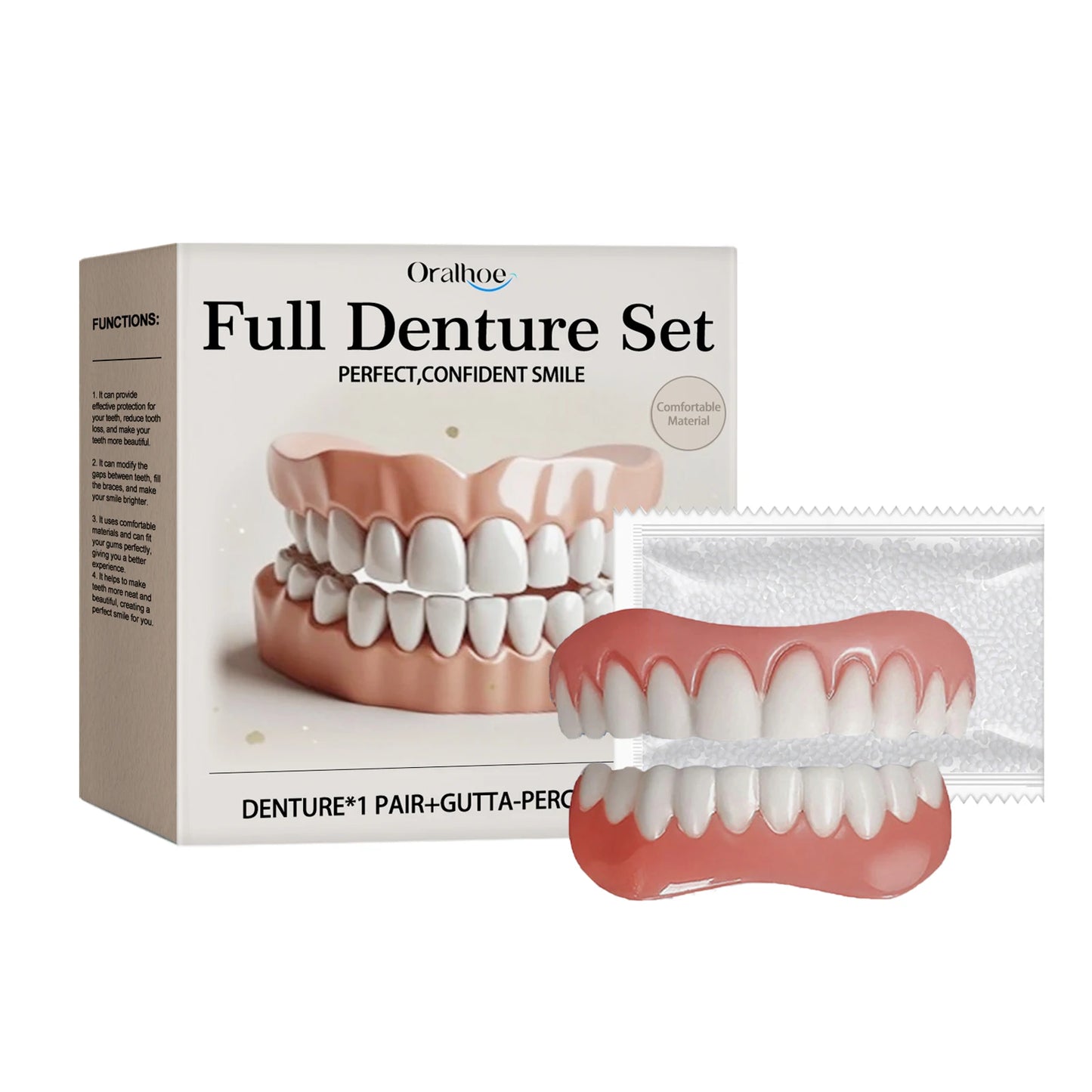 Full Denture Set Over Gums Perfect Smile