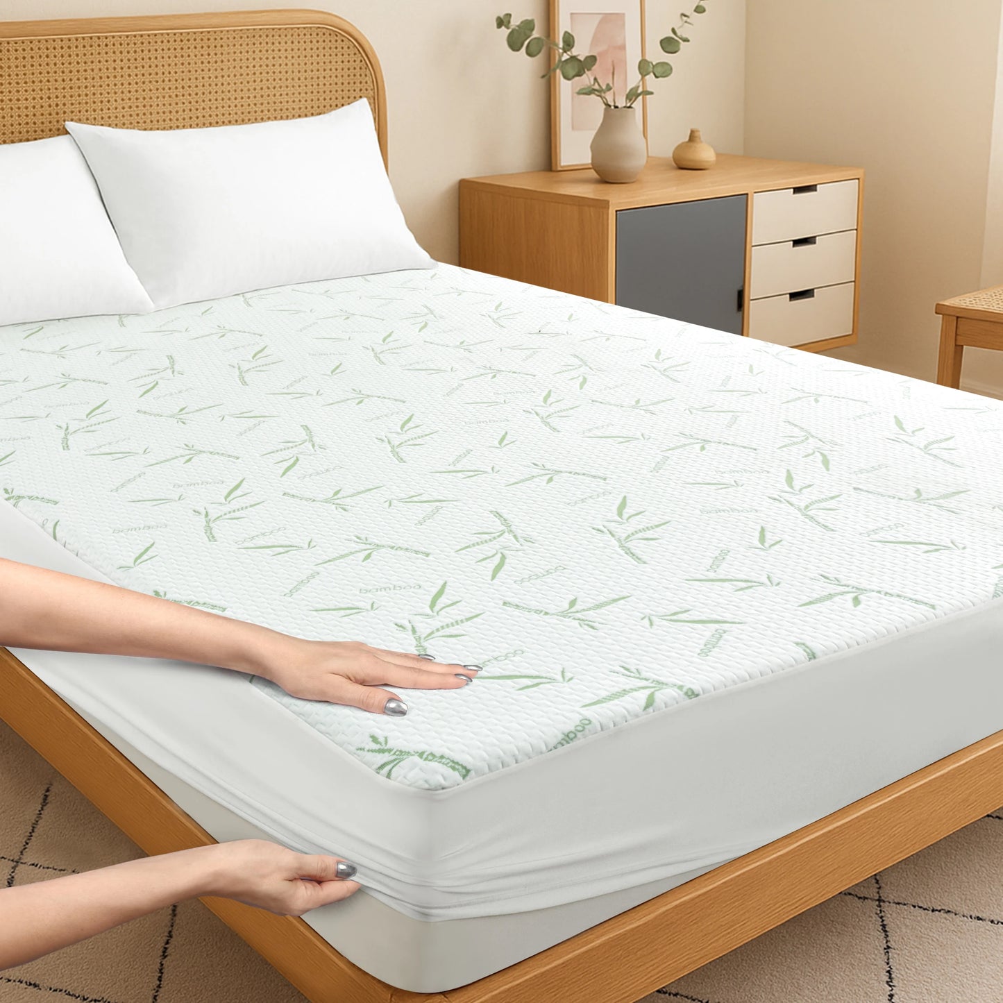 Lux Decor Bamboo Mattress Protector – 100% Waterproof