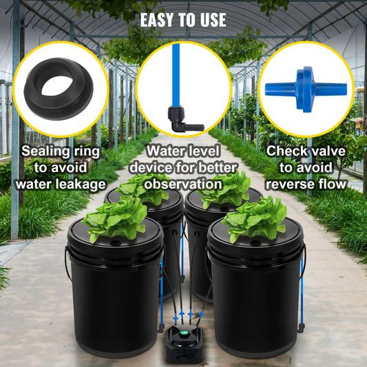 5 Gallon Hydroponics Deep Water Culture System