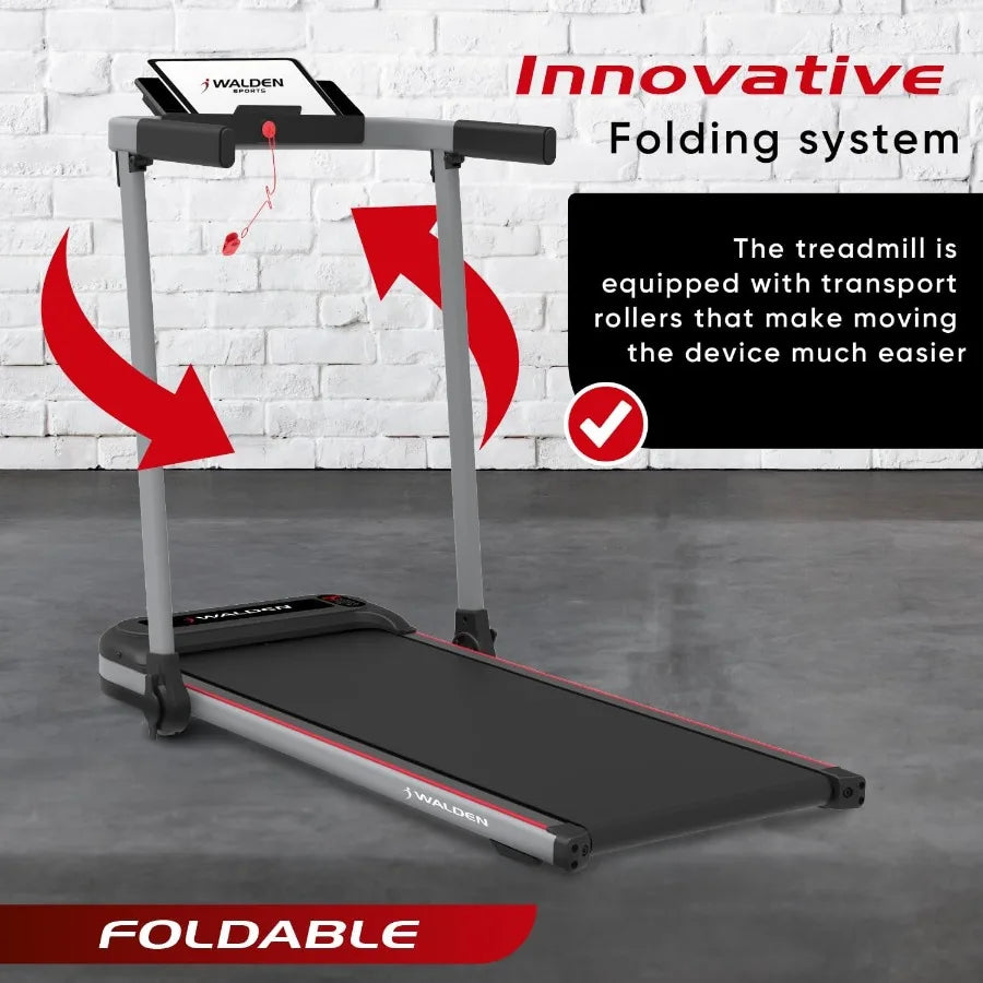 Portable Folding Electric Treadmill with Adjustable Speed