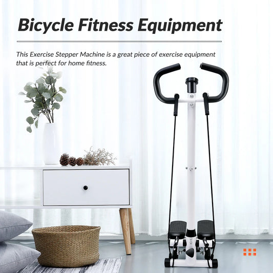 Exercise Stepper Machine For Home Fitness Stepper Workout LCD Display Handle and Resistance Bands Cycle Machine Climber Leg