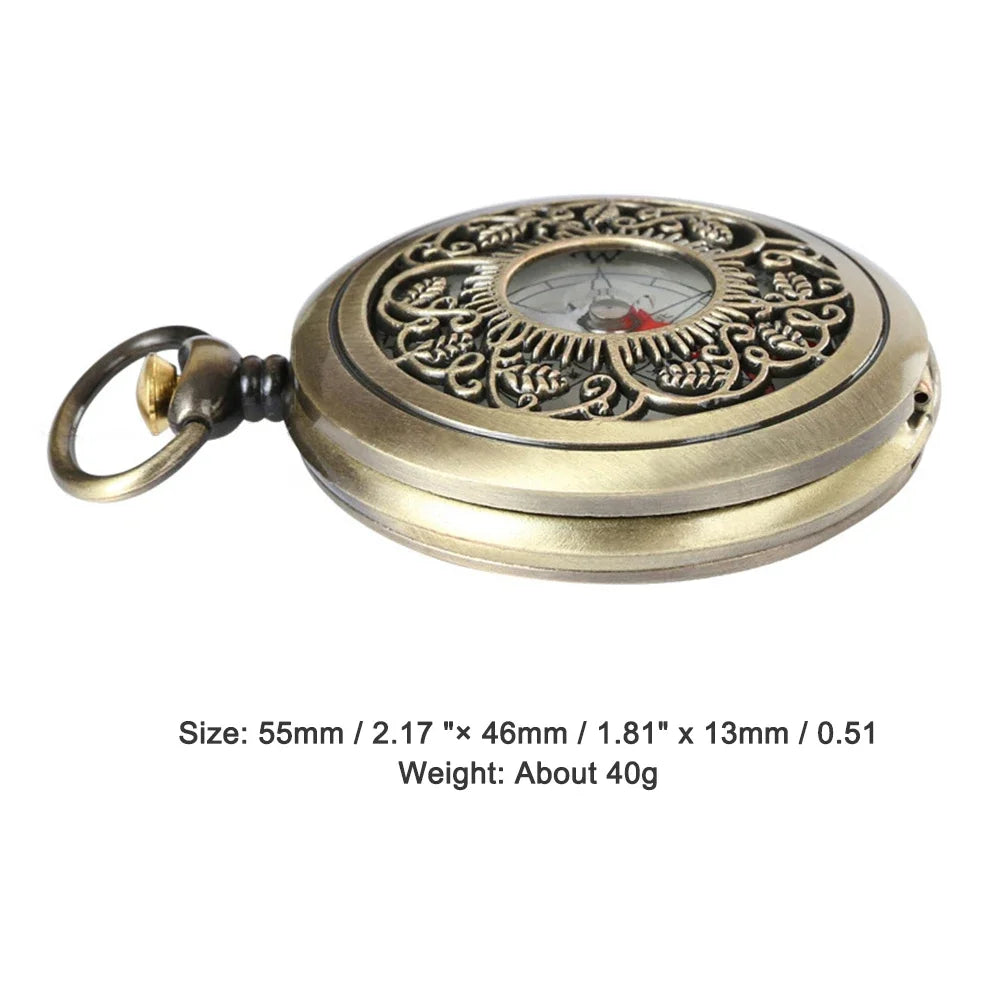 Vintage Bronze Pocket Watch Compass