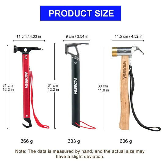 Stainless Steel Hammer with Tent Peg Stake