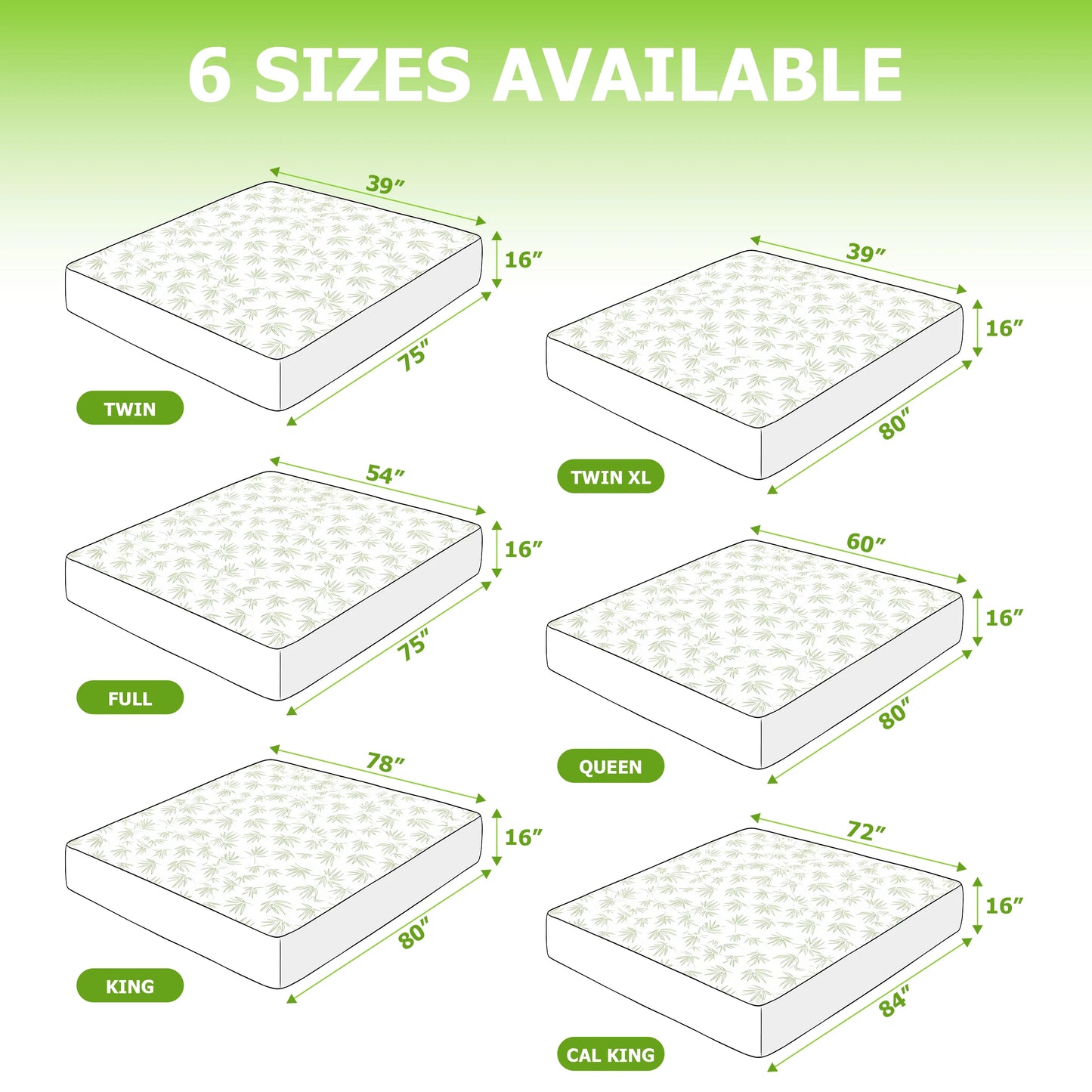 Lux Decor Bamboo Mattress Protector – 100% Waterproof