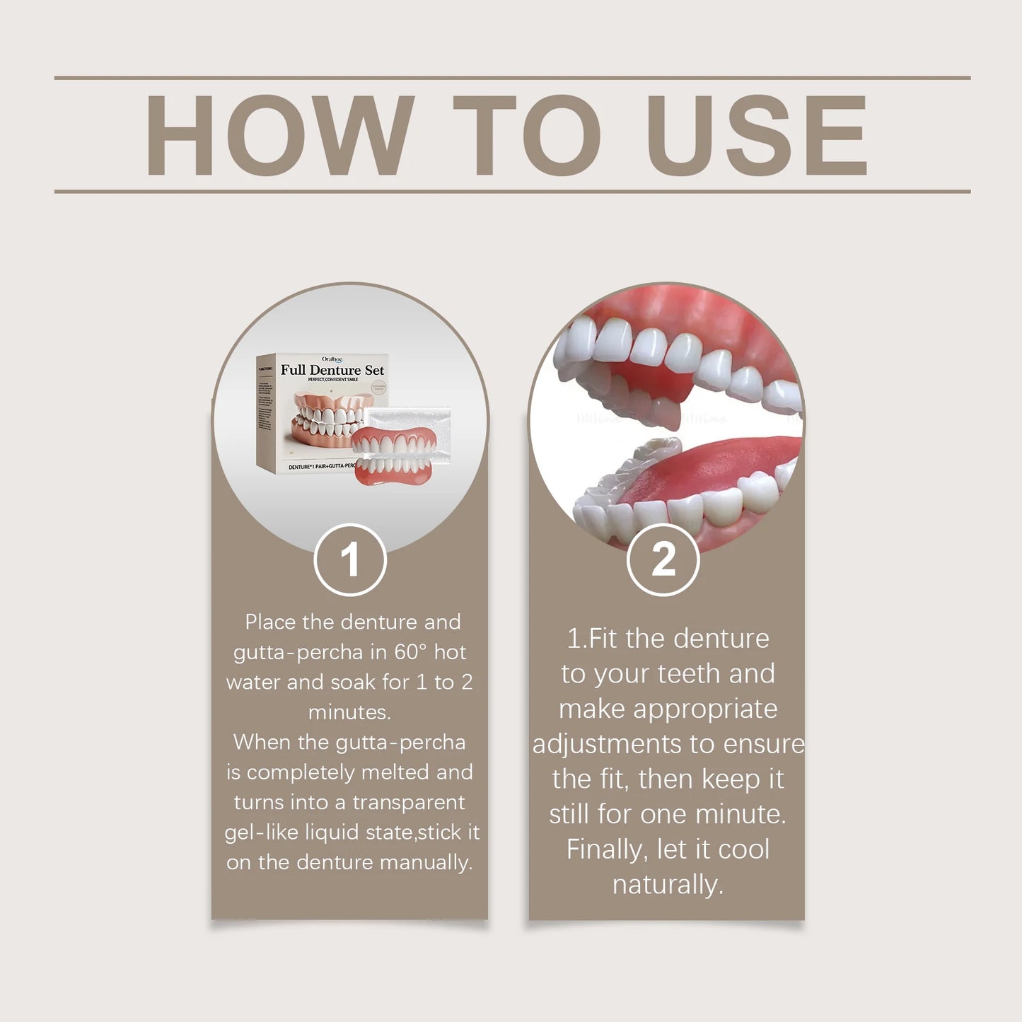 Full Denture Set Over Gums Perfect Smile