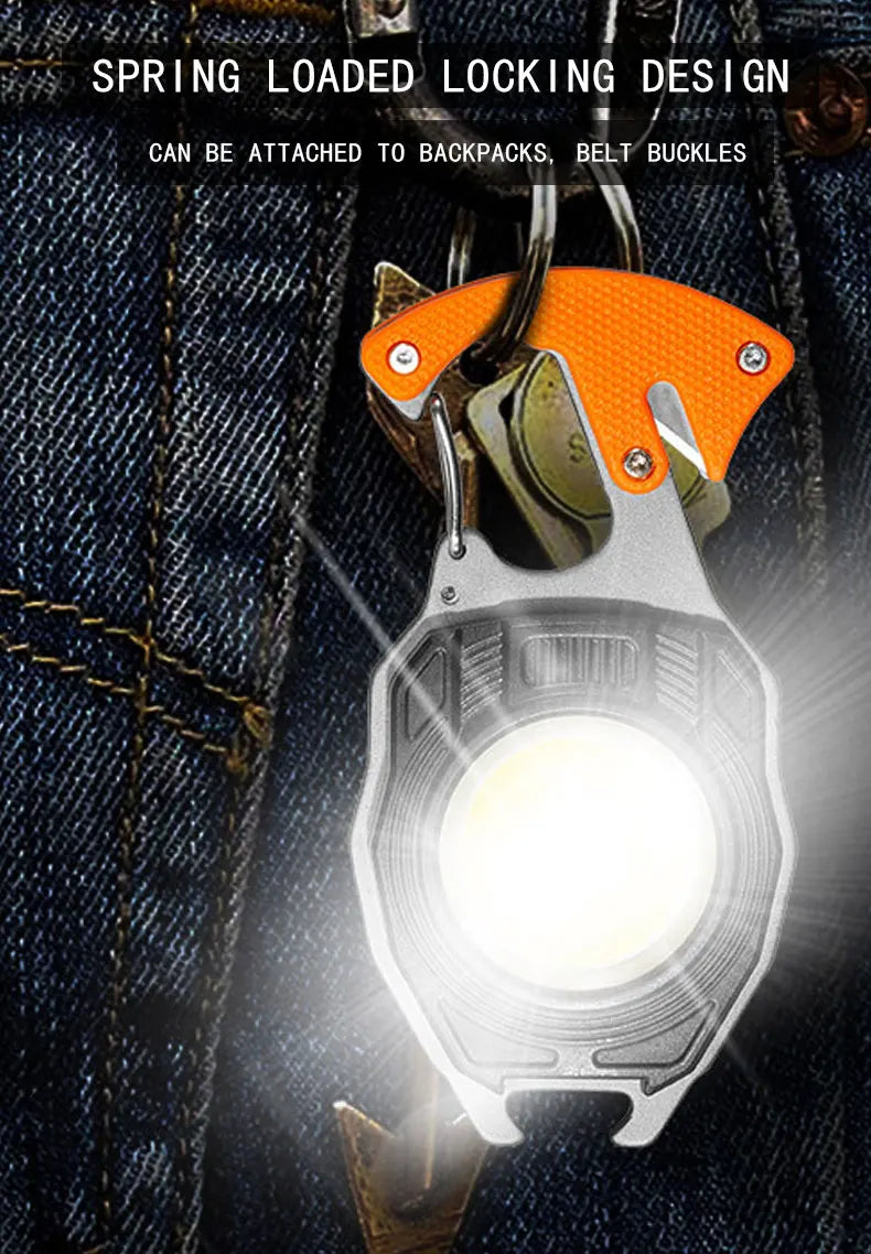 keychain flashlight, bottle opener for  hiking,