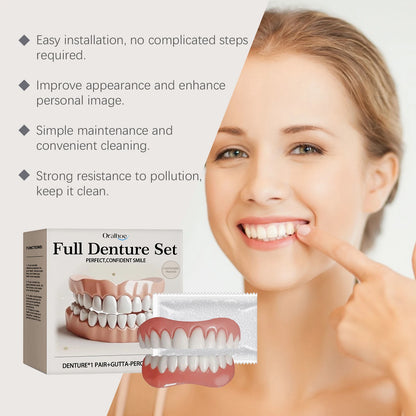Full Denture Set Over Gums Perfect Smile