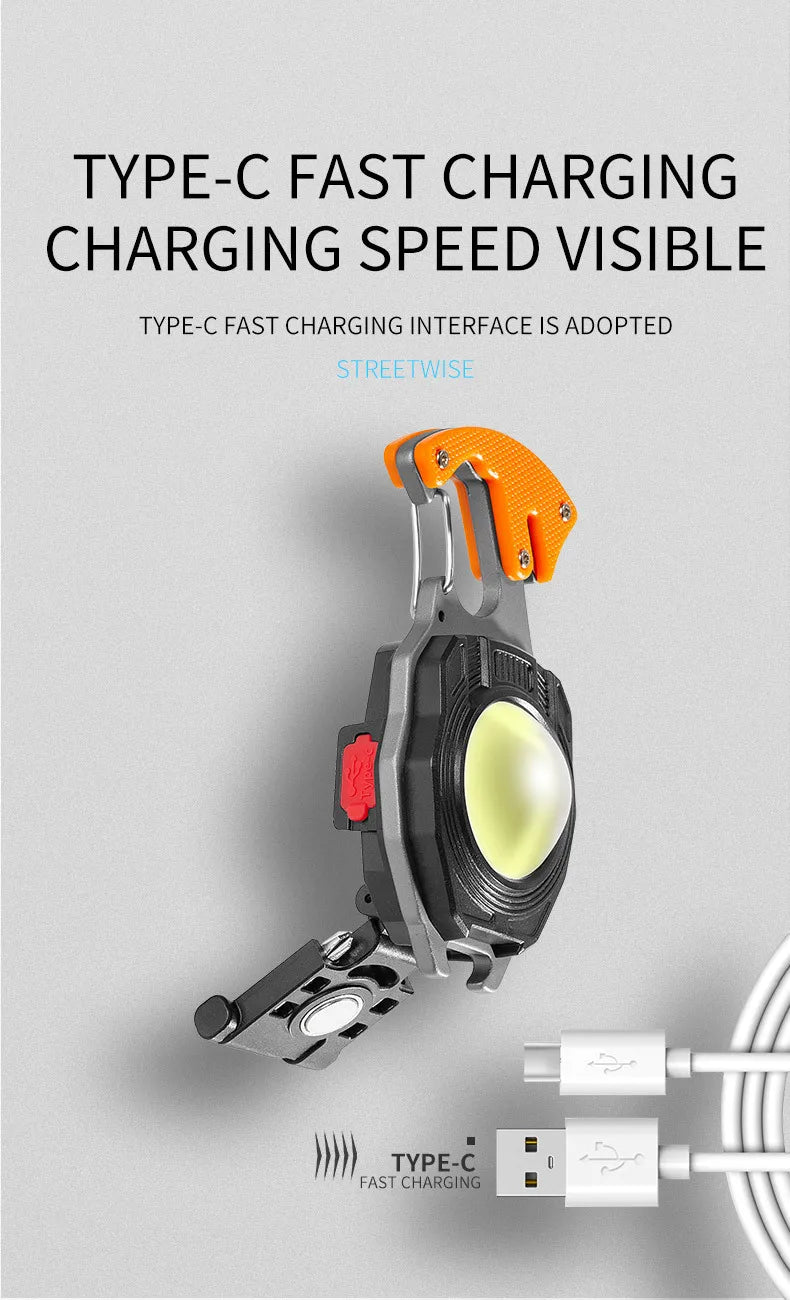 keychain flashlight, bottle opener for  hiking,