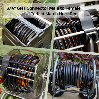 Giraffe Hybrid Garden Hose 25-100ft x 5/8" Heavy Duty,