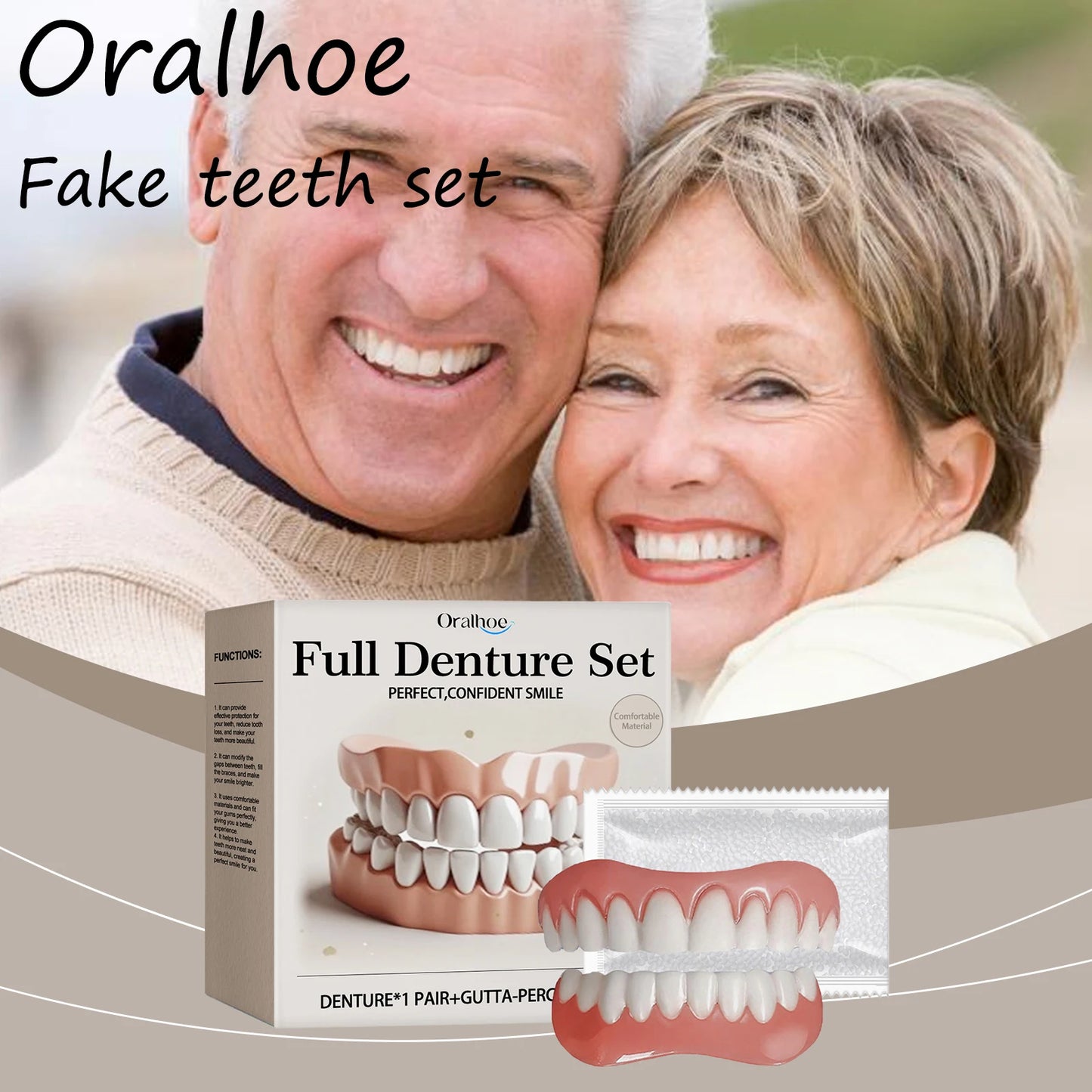 Full Denture Set Over Gums Perfect Smile