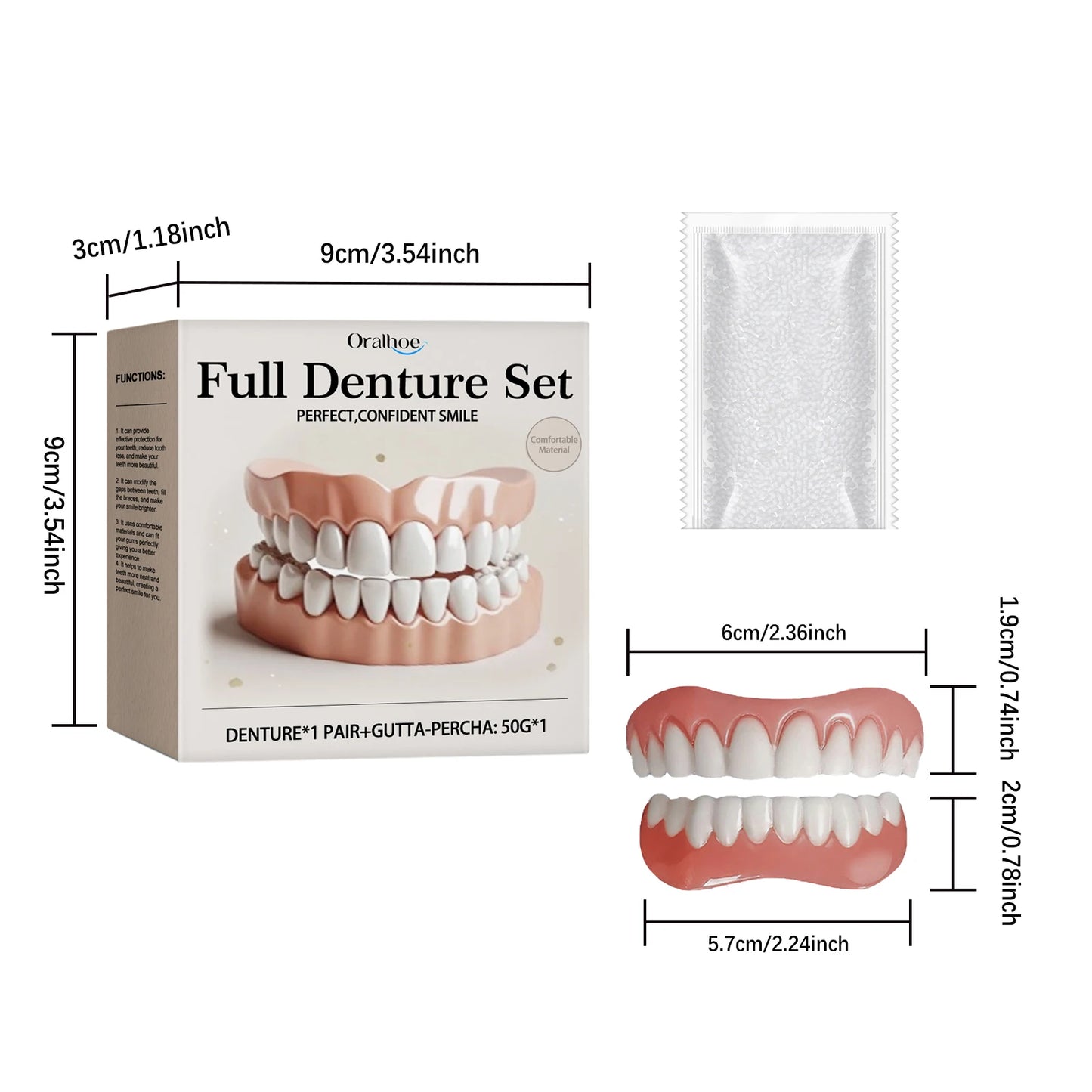 Full Denture Set Over Gums Perfect Smile