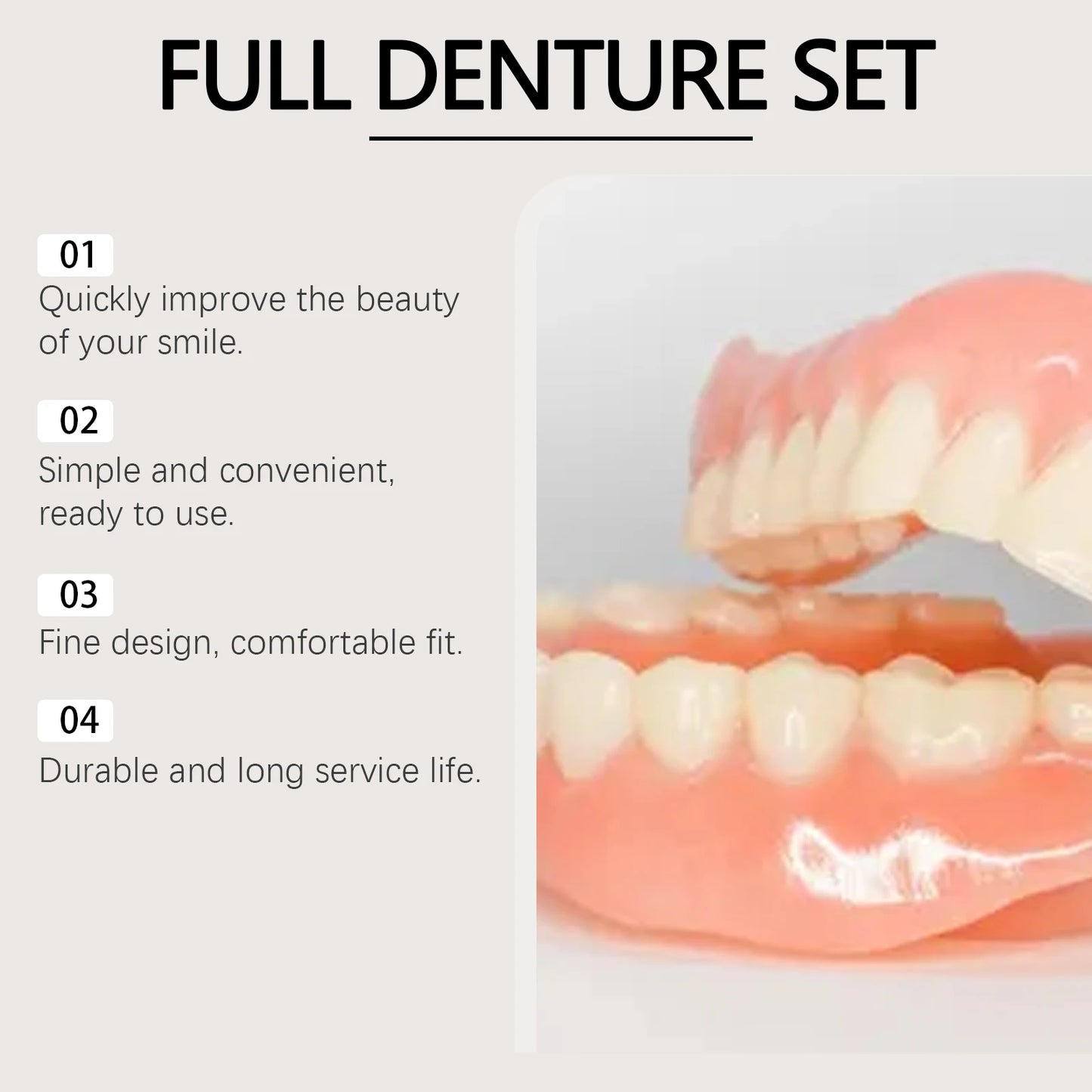 Full Denture Set Over Gums Perfect Smile