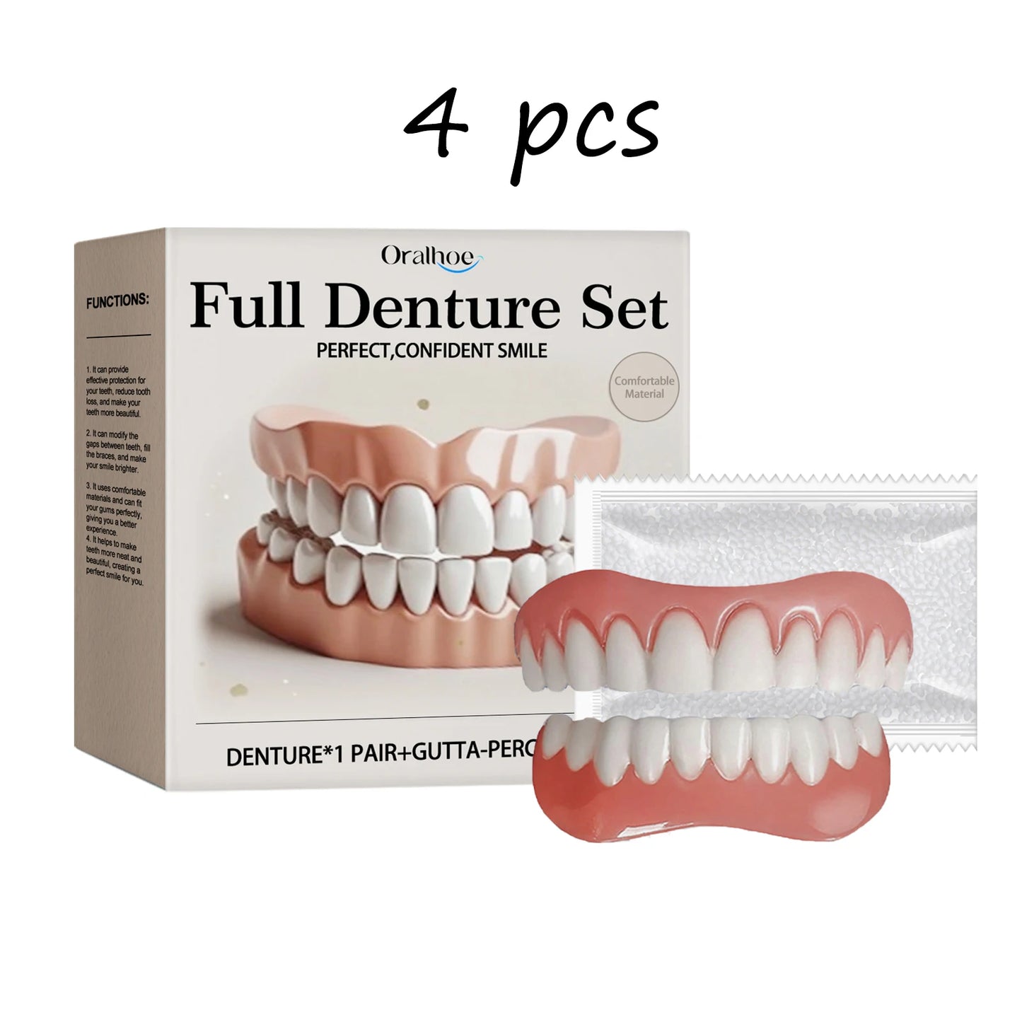 Full Denture Set Over Gums Perfect Smile