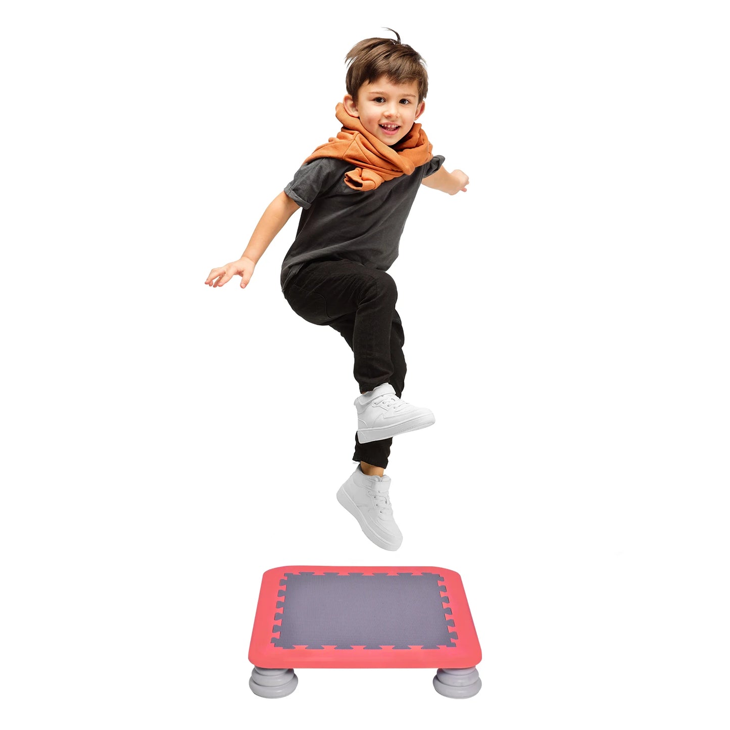 Toddler Trampoline Recreational Rebounder Indoor Fitness Toy Backyard Trampoline, Stable Bouncing Bed, Jump Sensory Training
