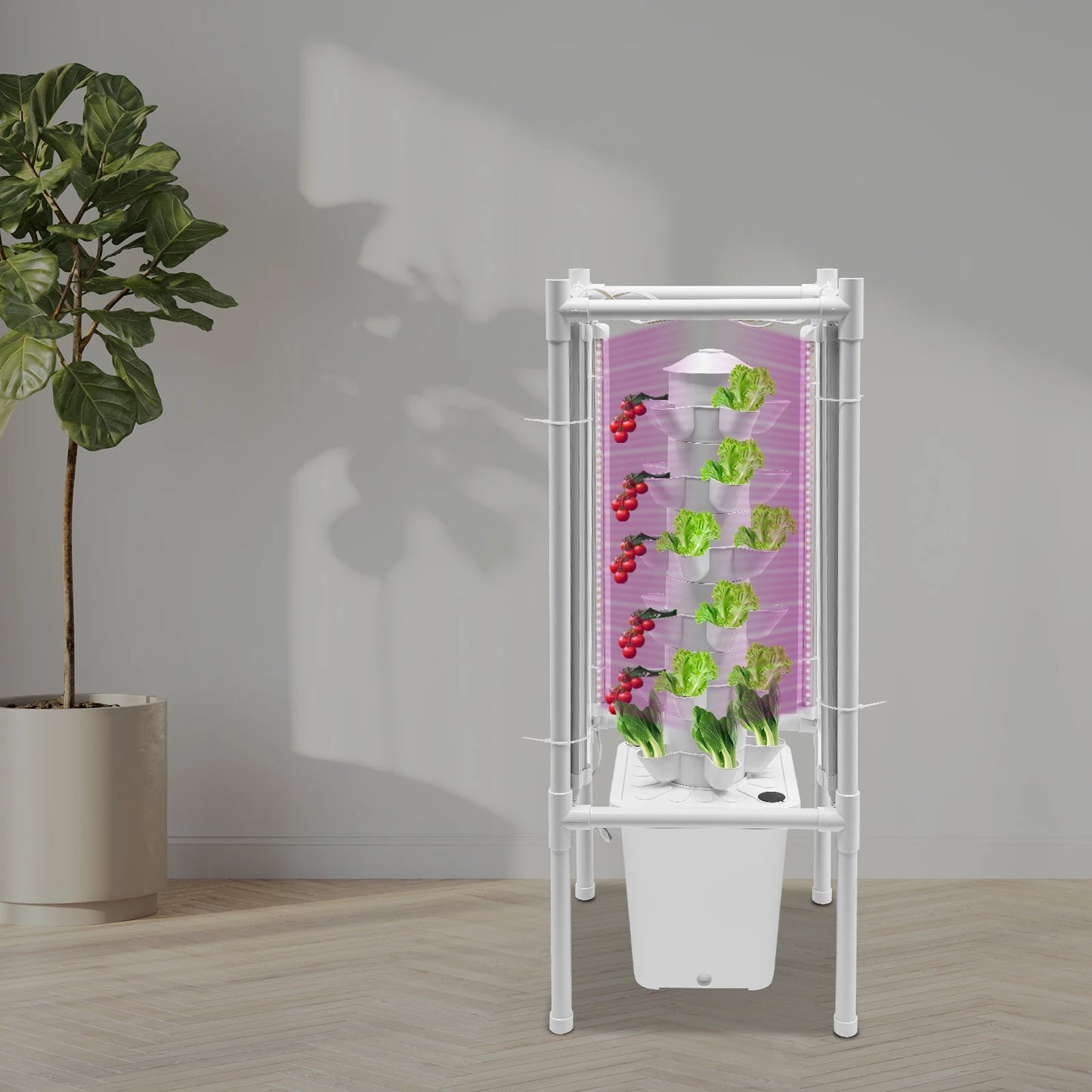 Hydroponics Vertical Growing Kit 6 Layers 30 Holes