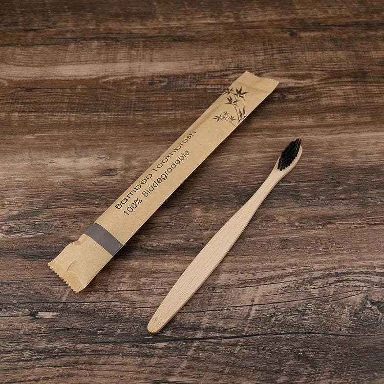 50Pcs Natural Bamboo Wood Toothbrushes