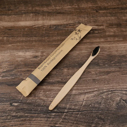 50Pcs Natural Bamboo Wood Toothbrushes