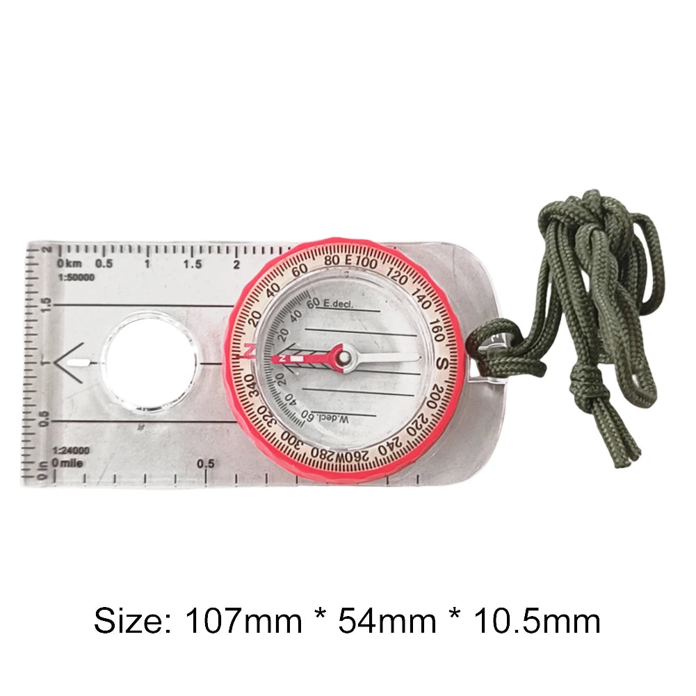 Luminous Waterproof Compass with Magnifier