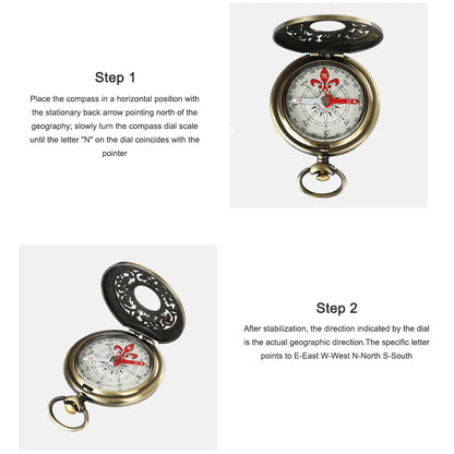 Vintage Bronze Pocket Watch Compass