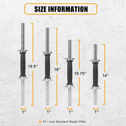 Threaded Dumbbell Rubber Chrome Handles