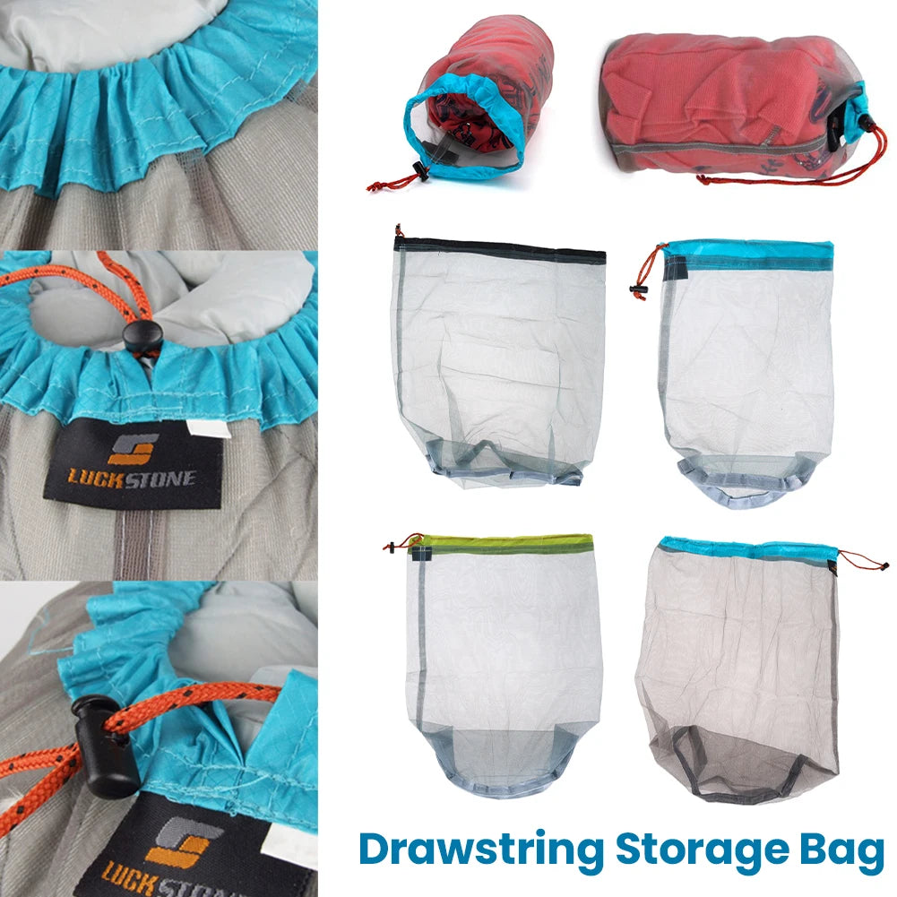 Ultralight Nylon Mesh  Laundry Bag  Outdoor for  Travel