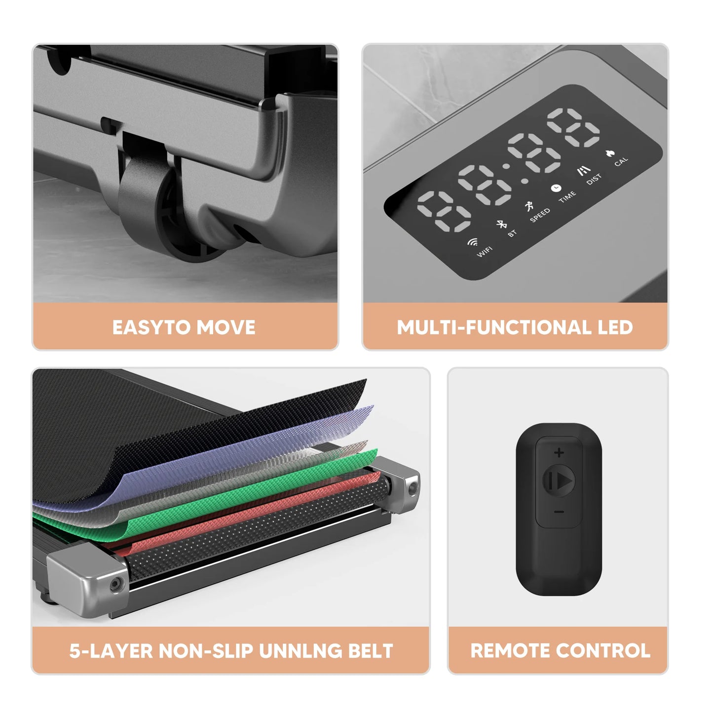 Under Desk Treadmill with LED Display