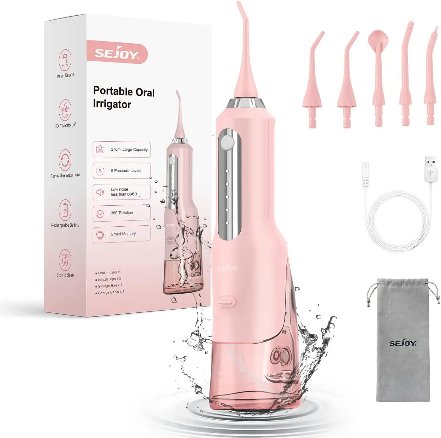 SEJOY Rechargeable Water Flosser