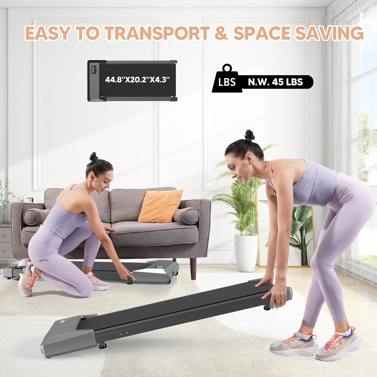 Under Desk Treadmill with LED Display