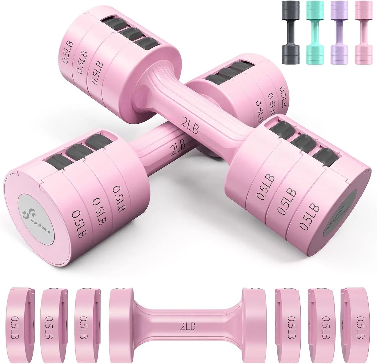 6 In 1 Adjustable Dumbbell Set