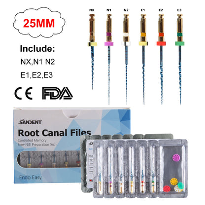5/10Packs Dental  NiTi Rotary Engine Files