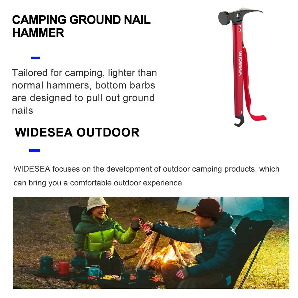 Stainless Steel Hammer with Tent Peg Stake