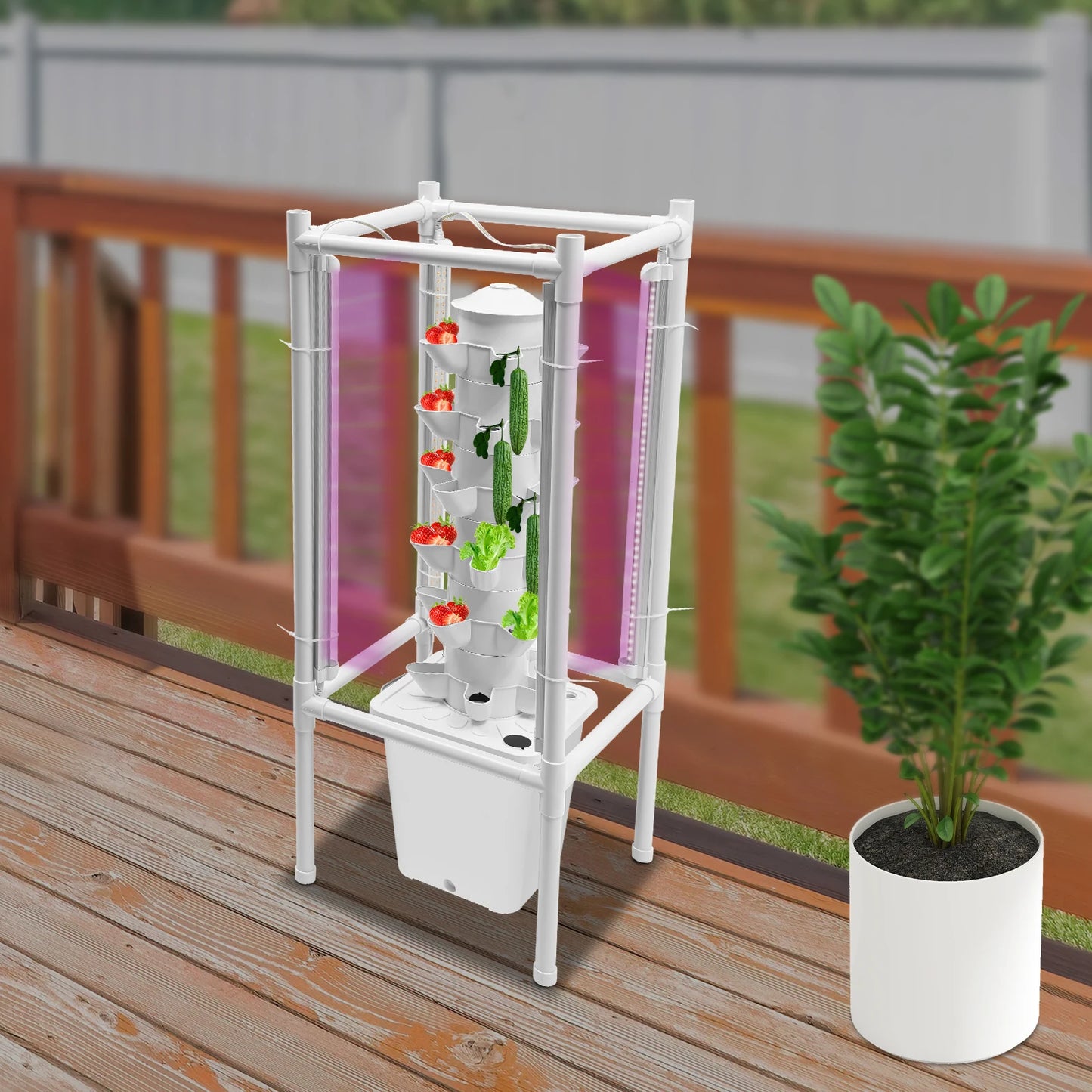 Hydroponics Vertical Growing Kit 6 Layers 30 Holes