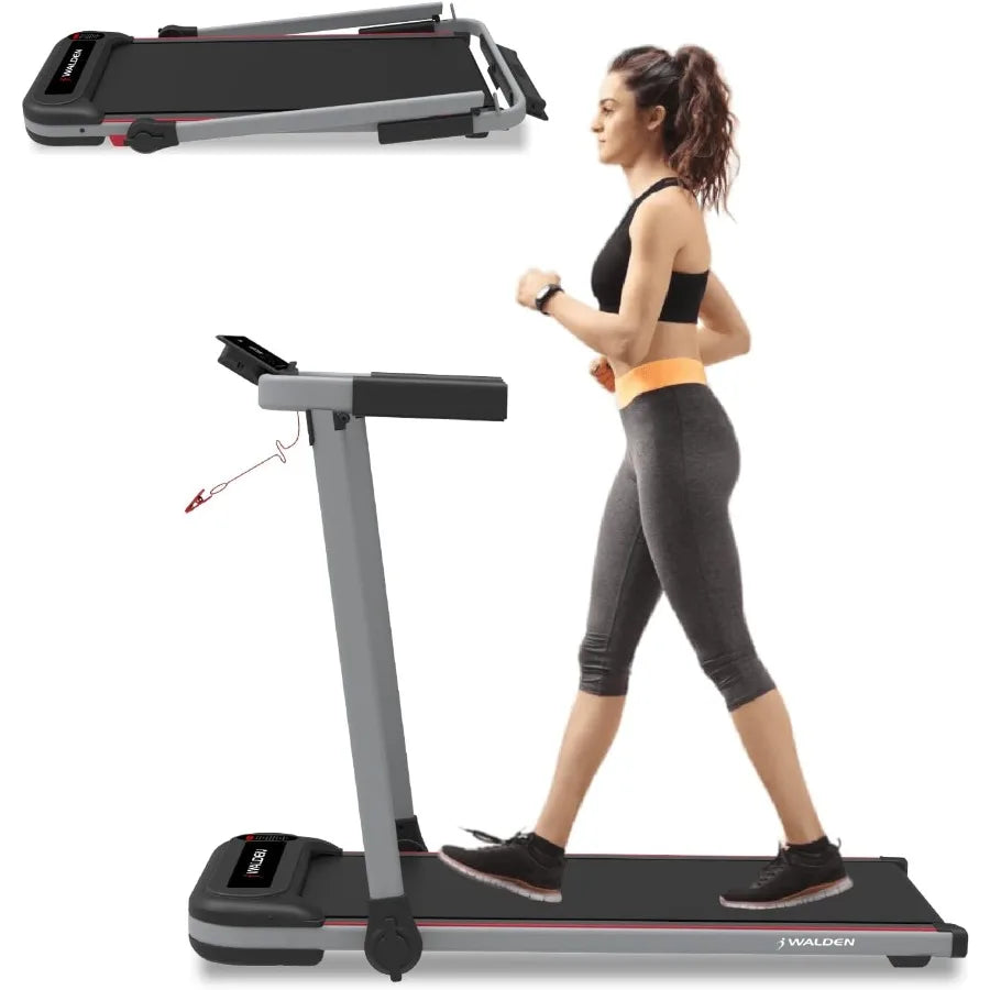 Portable Folding Electric Treadmill with Adjustable Speed