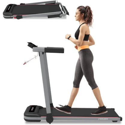 Portable Folding Electric Treadmill with Adjustable Speed