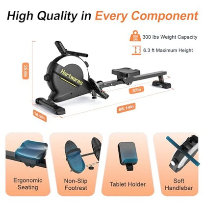 Magnetic  77lbs High Resistance Rowing Machine