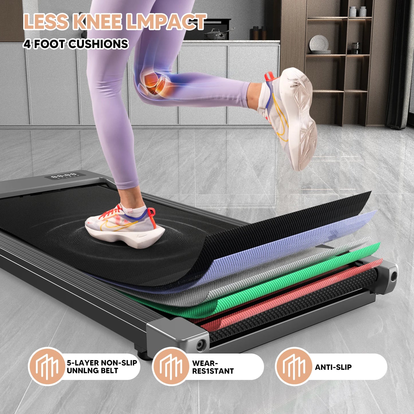 Under Desk Treadmill with LED Display