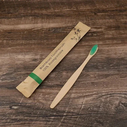 50Pcs Natural Bamboo Wood Toothbrushes