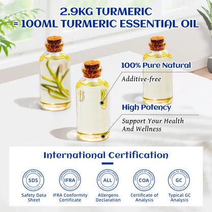 Turmeric Essential Oils, 100% Pure Herbal Plant Oil for Candle
