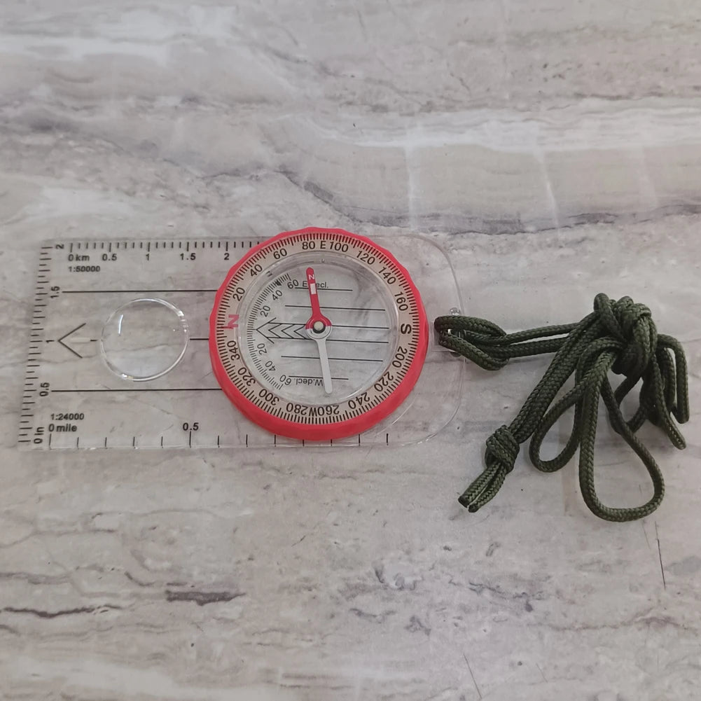 Luminous Waterproof Compass with Magnifier
