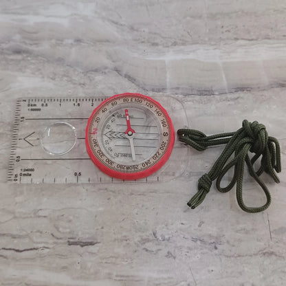 Luminous Waterproof Compass with Magnifier