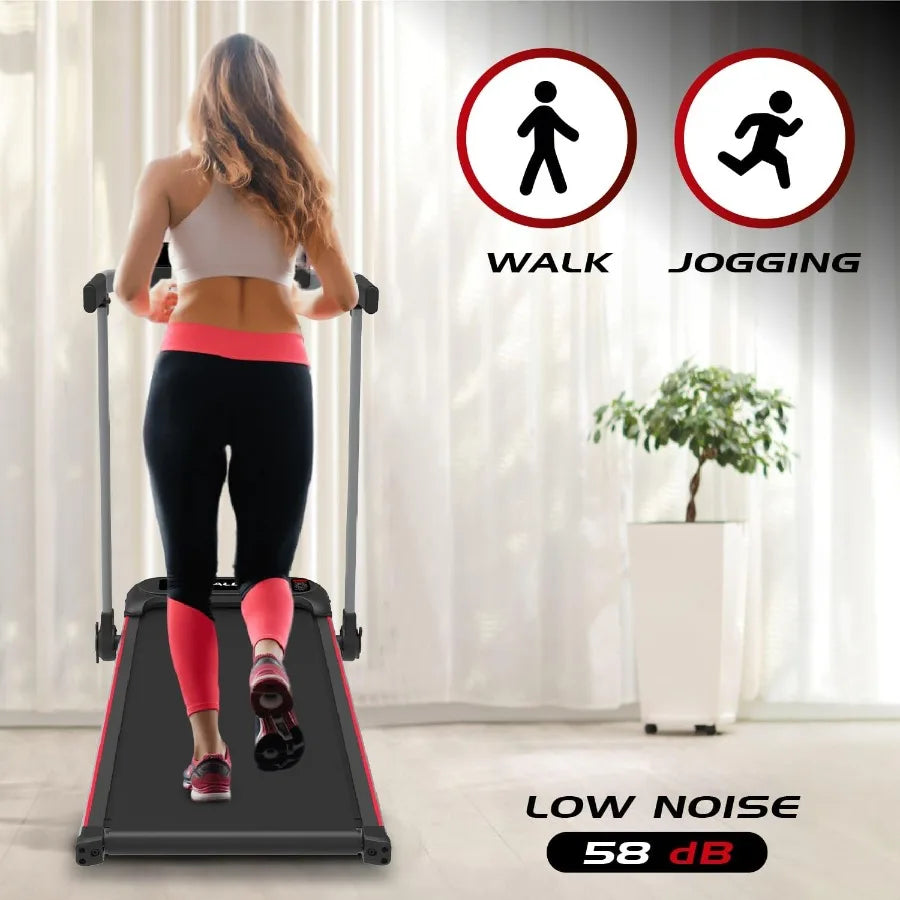 Portable Folding Electric Treadmill with Adjustable Speed