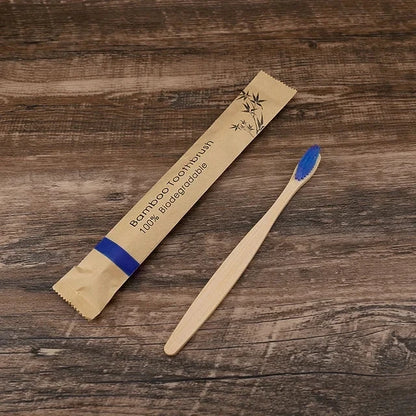 50Pcs Natural Bamboo Wood Toothbrushes