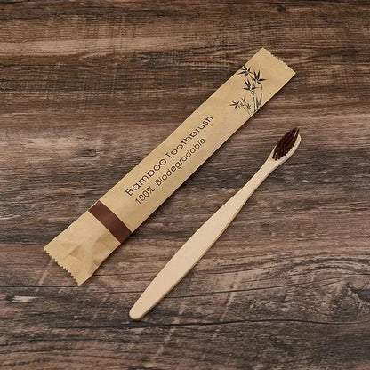 50Pcs Natural Bamboo Wood Toothbrushes