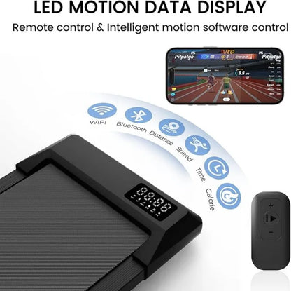 Superun  2-in-1 Home/Office 2.5 HP Walking Treadmill,mini Treadmills for Small Spaces with APP & Remote Control