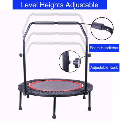 40 Inch Mini Exercise Trampoline for Adults or Kids  Indoor Fitness Rebounder Trampoline with Safety Pad  Max Load 300LBS