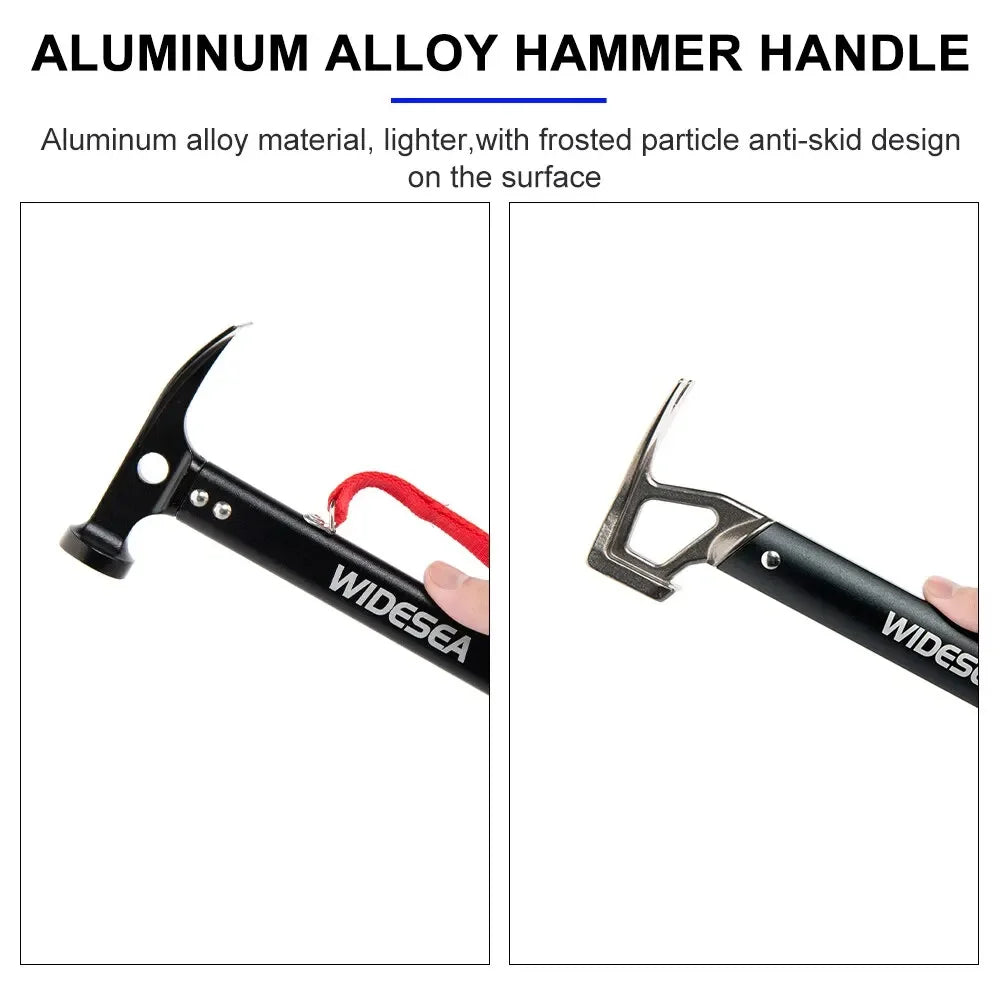 Stainless Steel Hammer with Tent Peg Stake