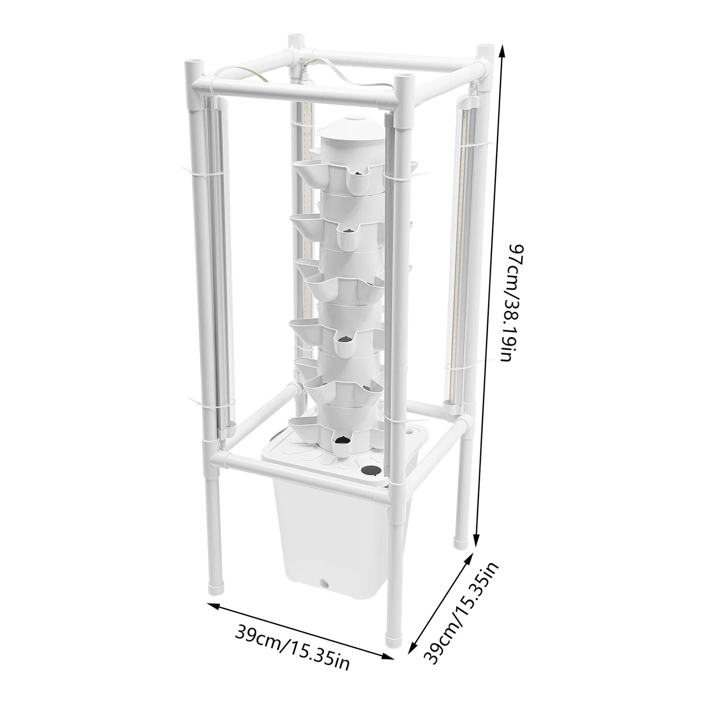 Hydroponics Vertical Growing Kit 6 Layers 30 Holes