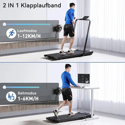 3in1 Walking Pad Treadmill 300 lbs Capacity Foldable Treadmill 3.0HP Quiet Under Desk Treadmill Exercise Machine for Home&Office
