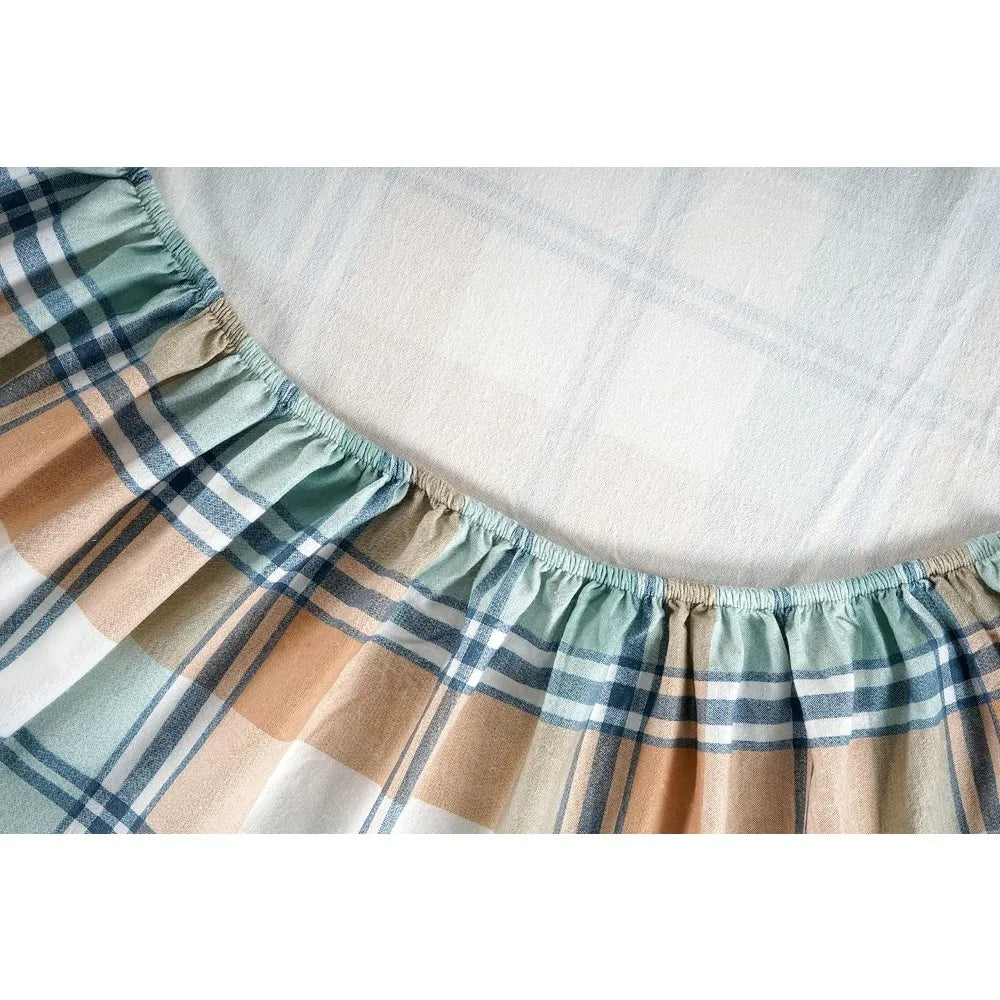 Queen Size Flannel Sheets Set - 100% Cotton