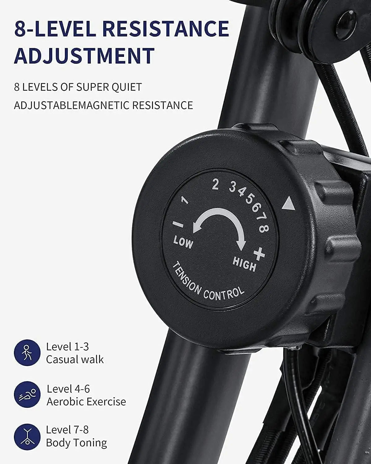 Folding Magnetic Exercise Bike with Pulse Sensor